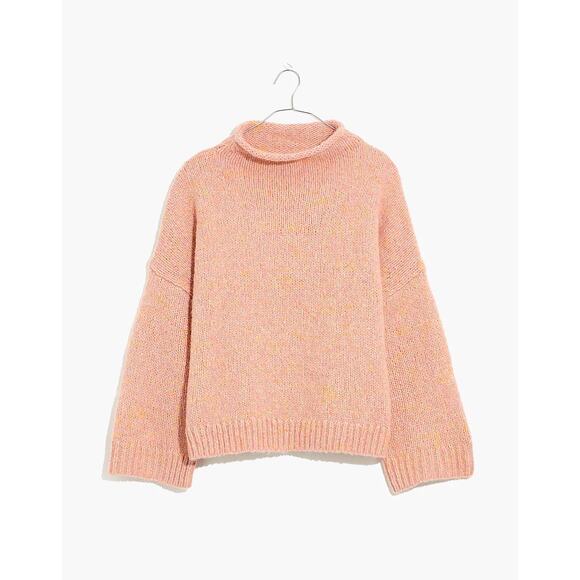 Madewell Varina Mockneck Pink Knit Wool Alpaca Pullover Sweater Size XS - Picture 8 of 8